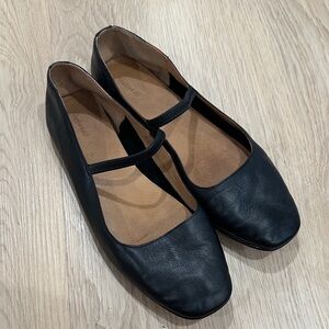 Madewell Black Leather Flats